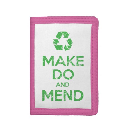Make Do and Mend Trifold Wallet