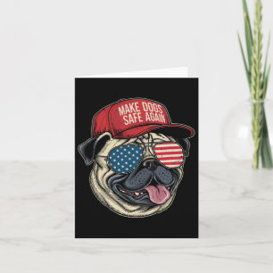 Make Dog Safe Again Red Hat Funny Debate 2024 Card