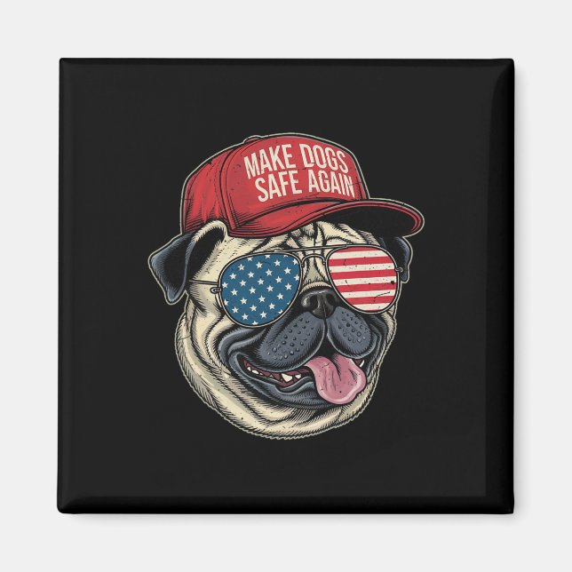 Make Dog Safe Again Red Hat Funny Debate 2024  Magnet (Front)