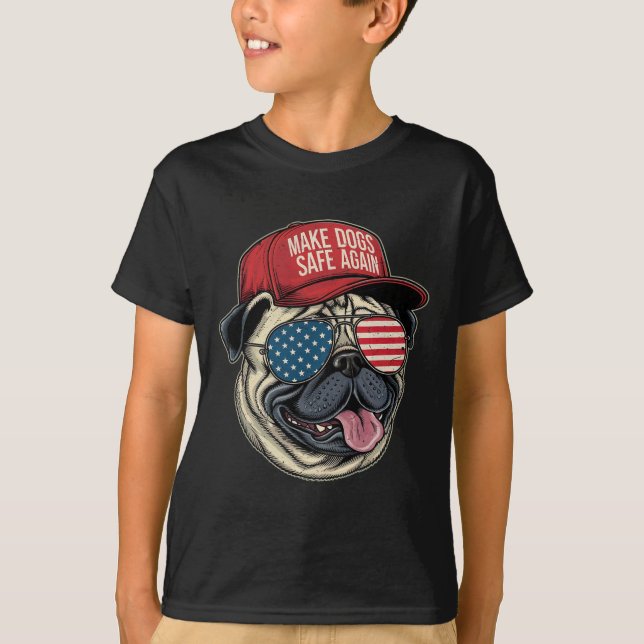 Make Dog Safe Again Red Hat Funny Debate 2024  T-Shirt (Front)