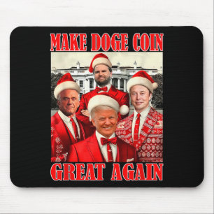 Make Doge Coin Great Again Shirt Trump Christmas Mouse Pad