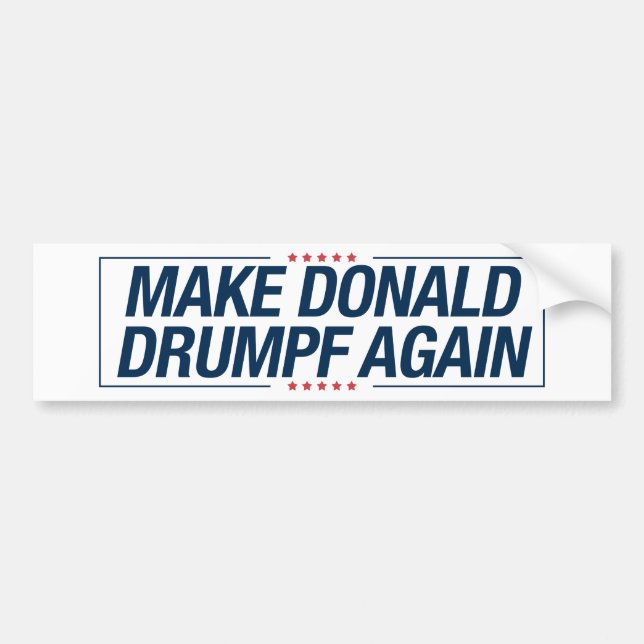 Make Donald Drumpf Again Bumper Sticker (Front)
