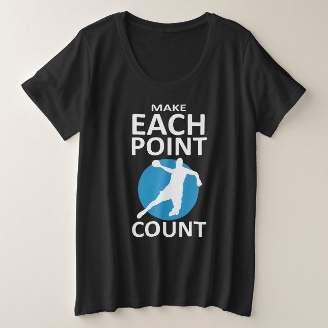 Make Each Point Count - Handball Plus Size T-Shirt (Design Front)