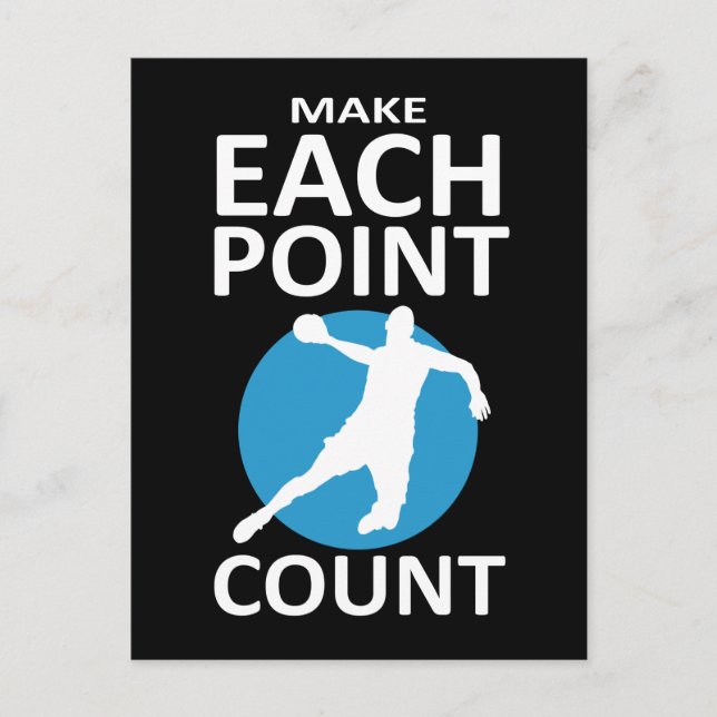 Make Each Point Count - Handball Postcard (Front)
