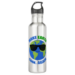 Make Earth Cool Again Climate Change Stainless Steel Water Bottle