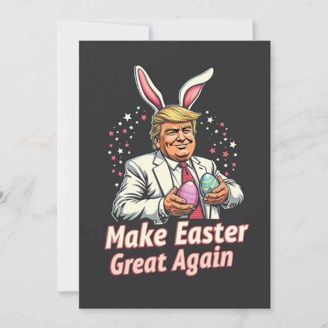 Make Easter great again Easter Trump Eggs  Holiday Card (Front)