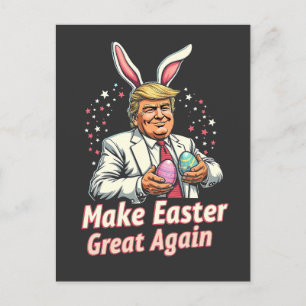 Make Easter great again Easter Trump Eggs  Holiday Postcard