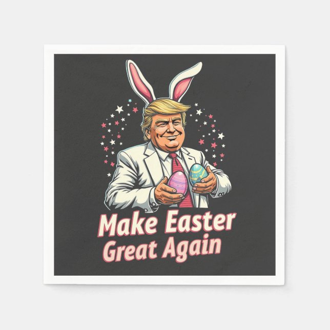 Make Easter great again Easter Trump Eggs  Napkins (Front)