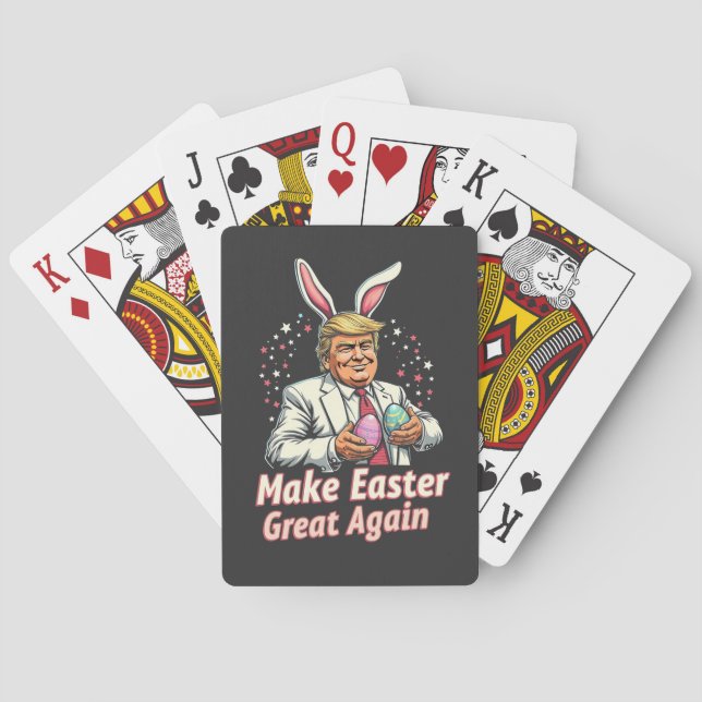Make Easter great again Easter Trump Eggs  Poker Cards (Back)