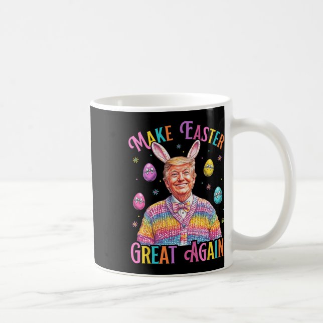 Make Easter Great Again Funny Trump Bunny Spring H Coffee Mug (Right)