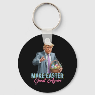 Make Easter Great Again Funny Trump Spring Hunt Eg Keychain