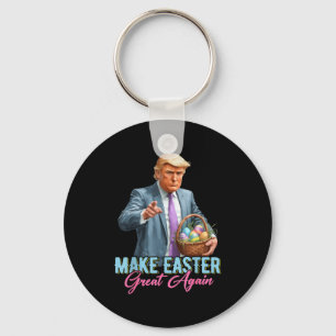 Make Easter Great Again Funny Trump Spring Hunt Eg Keychain
