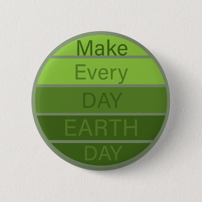 Make every day earth day button (Front)