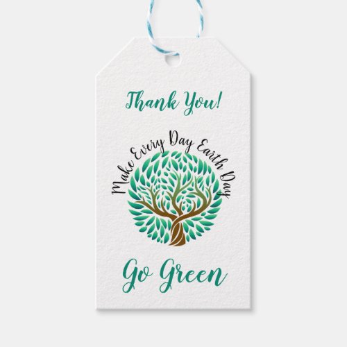 Make Every Day Earth Day Go Green Business Coupon Gift Tags