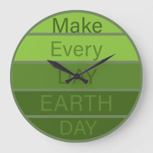 Make every day earth day large clock