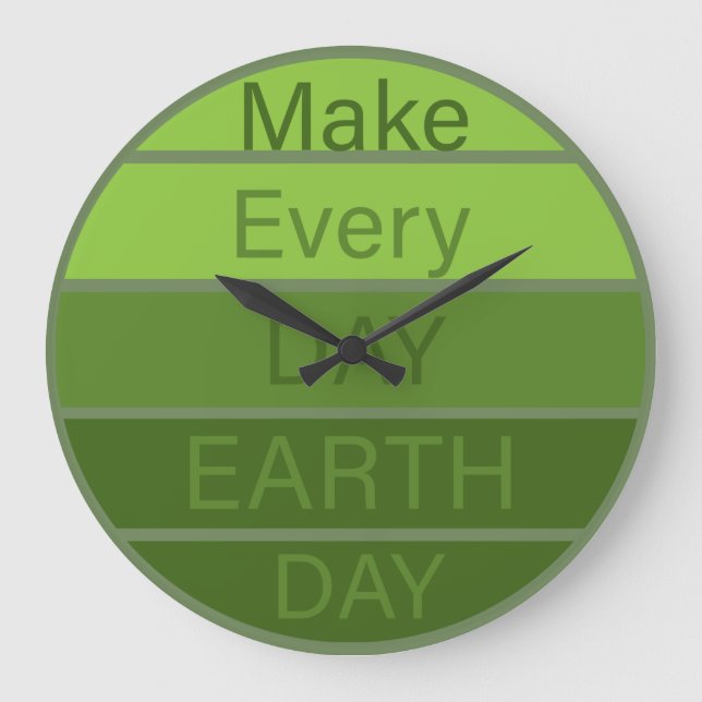 Make every day earth day large clock (Front)