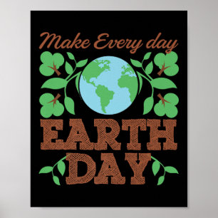 Make Every Day Earth Day Recycle Conservation Poster