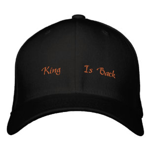 Make every outfit stand out King is Back-Hat Black Embroidered Baseball Cap