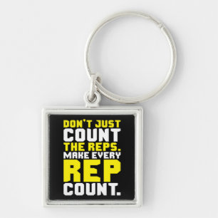 Make Every Rep Count - Workout Motivational Keychain