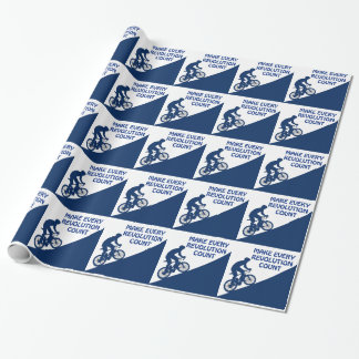 Make every revolution count wrapping paper