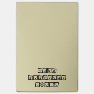 Make Everyday Count Inspirational Typography Post-it Notes