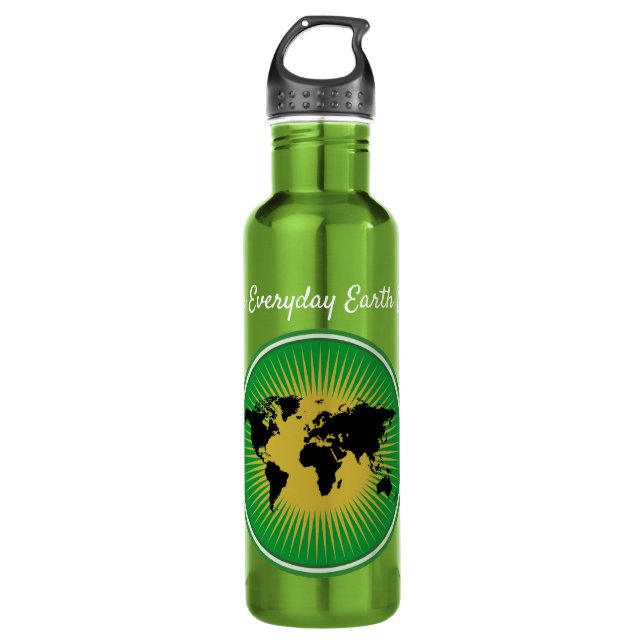 Make Everyday Earth Day Stainless Steel Water Bott Bottle (Front)