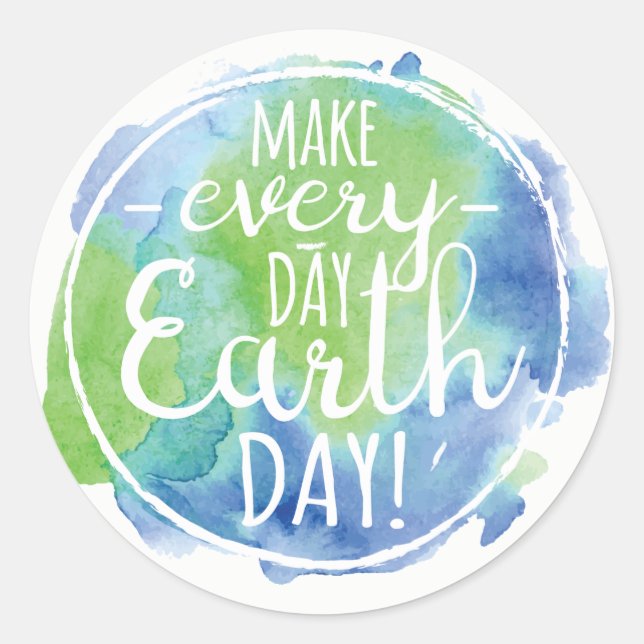 Make Everyday Earth Day Sticker (Front)