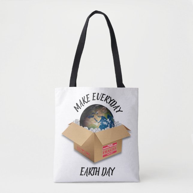 MAKE EVERYDAY EARTH DAY  TOTE BAG (Front)