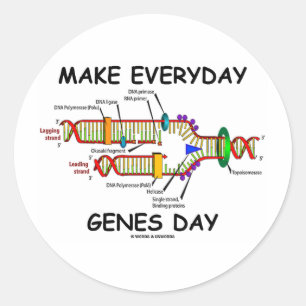 Make Everyday Genes Day (Jeans Day) Classic Round Sticker