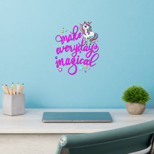 Make Everyday Magical Unicorn Purple Typography Wall Decal