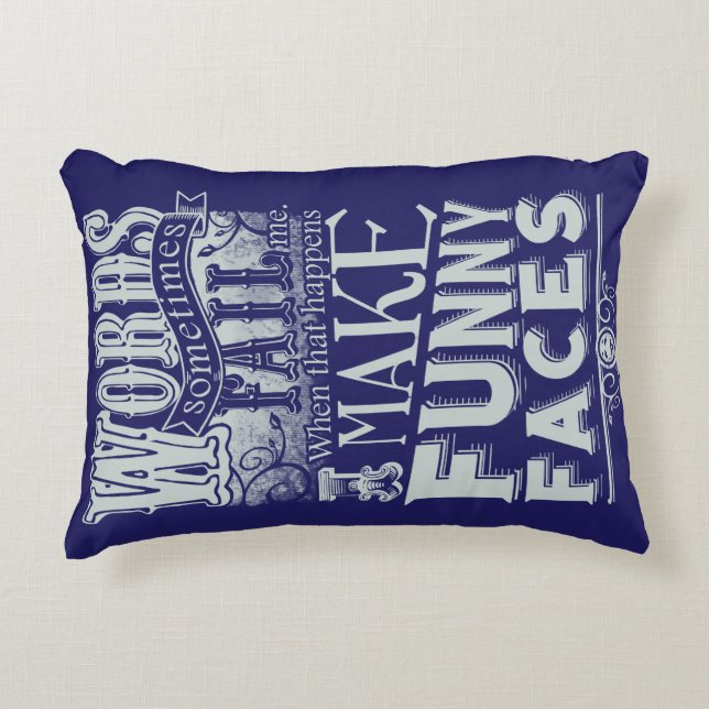 Make Faces Decorative Pillow (Front)