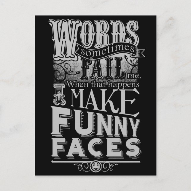 Make Faces Postcard (Front)