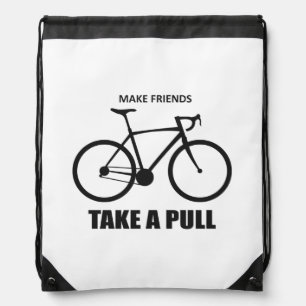 Make Friends Take A Pull Cycling Drawstring Bag