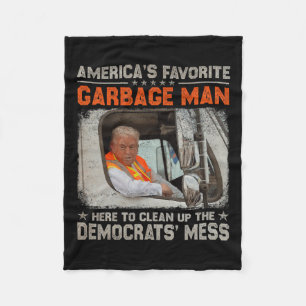 Make Garbage Great Again Garbage For Trump 2024 Fleece Blanket