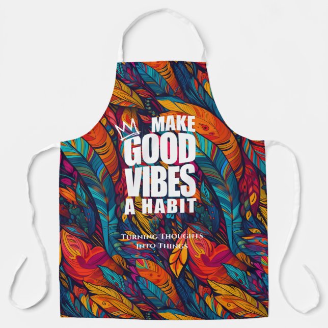 MAKE GOOD VIBES A HABIT | Apron (Front)