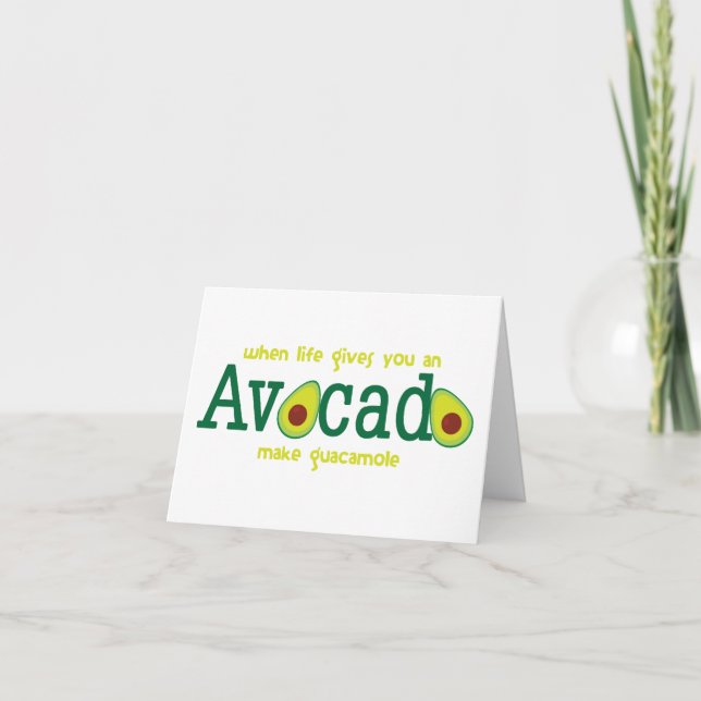 Make Guacamole Letterpress Thank You Card (Front)