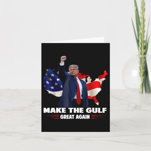 Make Gulf Great Again Funny Trump Gulf Of Mexico  Card (Front)