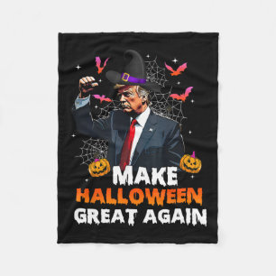 Make Halloween Great Again Funny Trump Spooky Seas Fleece Blanket