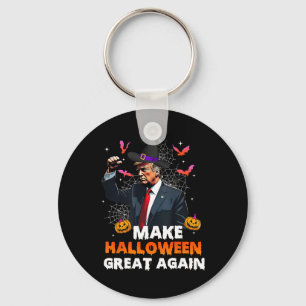 Make Halloween Great Again Funny Trump Spooky Seas Keychain