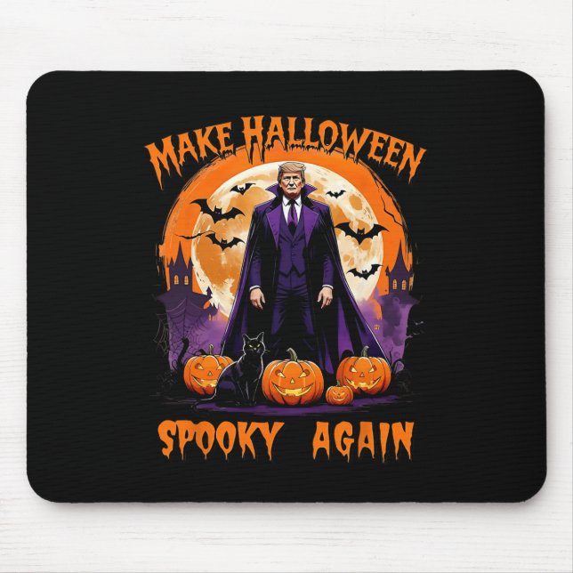 Make Halloween Spooky Again Funny Trump Halloween  Mouse Pad (Front)