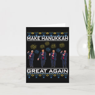 Make Hanukkah Great Again Funny Trump Ugly Chanuka Card