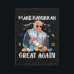 Make Hanukkah Great Again Jewish Ugly Chanukah Swe Fleece Blanket<br><div class="desc">Make Hanukkah Great Again Jewish Ugly Chanukah Sweater</div>