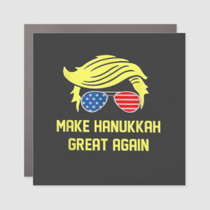 Make Hanukkah Great Again Trump Jewish Car Magnet