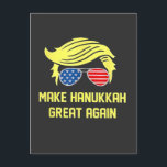 Make Hanukkah Great Again Trump Jewish  Postcard<br><div class="desc">jewish hanukkah,  hanukkah,  Trump election,  Trump won,  inauguration day,  conservative jewish,  political humor,  Trump presidency,  MAGA Christmas,  election victory 2024.</div>