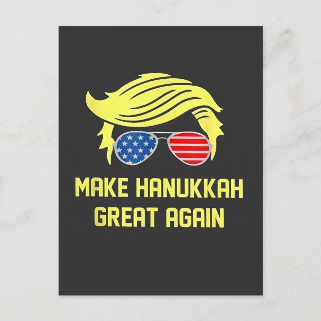 Make Hanukkah Great Again Trump Jewish  Postcard (Front)