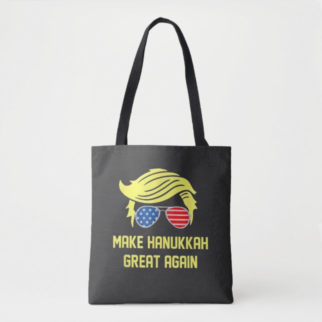 Make Hanukkah Great Again Trump Jewish  Tote Bag (Front)