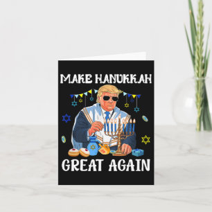Make Hanukkah Great Again Trump Jewish Ugly Chanuk Card