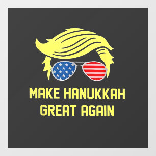 Make Hanukkah Great Again Trump Jewish  Window Cling