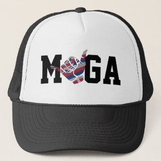 MAKE HAWAII GREAT AGAIN HIFLAG SHAKA- PLAY ON MAGA TRUCKER HAT