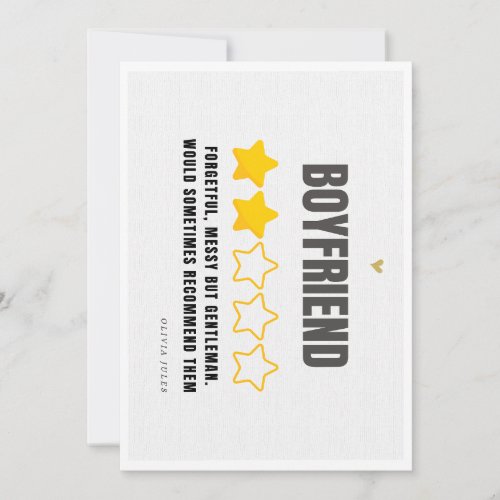 Make Him Laugh Funny Boyfriend Card